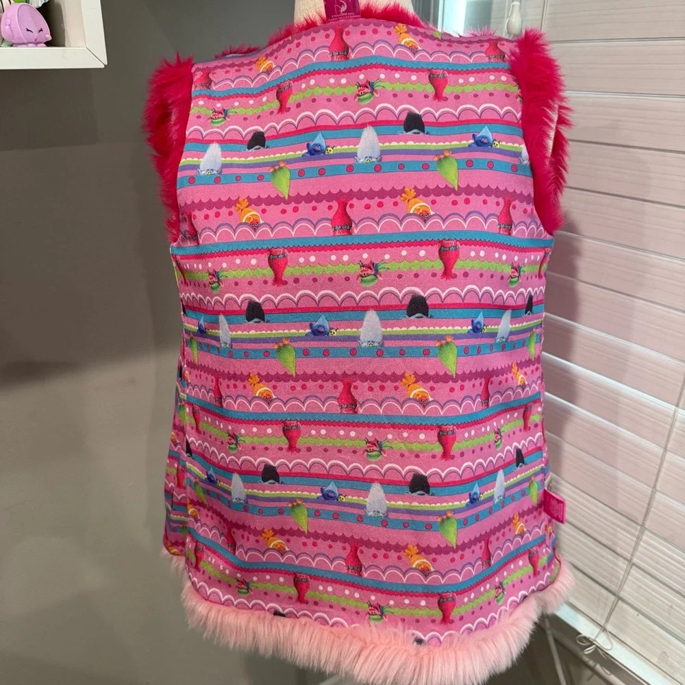Trolls Vibrant‎ Pink Ombré Faux Fur Vest